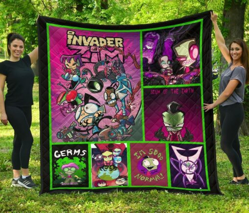 Invader Zim Fleece Blanket Quilt Blanket Funny