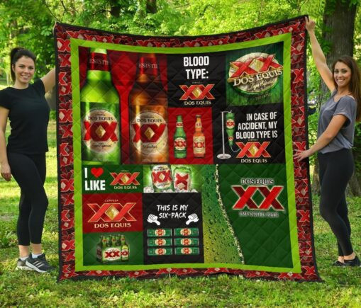 Dos E Fleece Blanket Quilt Blanket Funny Gift For Beer Lover