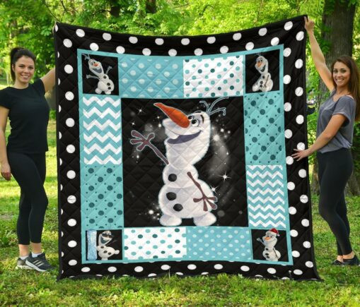 Olaf Fleece Blanket Quilt Blanket Cute For Cartoon Fan
