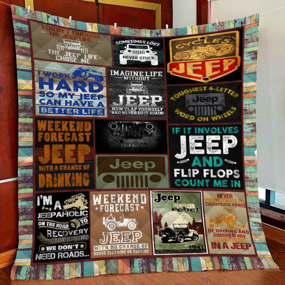 Jeep And Flip F Count Me In Fleece Blanket Quilt Blanket
