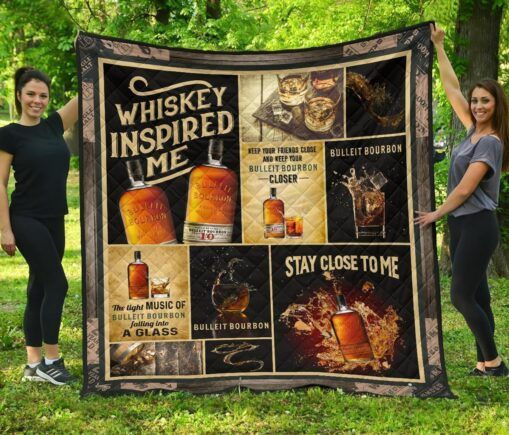 Bulleit Bourbon Fleece Blanket Quilt Blanket keypired Me
