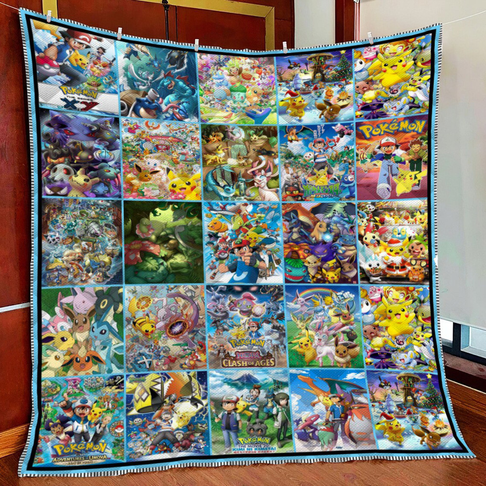 Pokemon Fleece Blanket Quilt Blanket For Bed