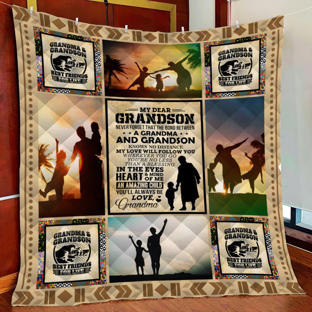 I Love My Gron Fleece Blanket Quilt Blanket