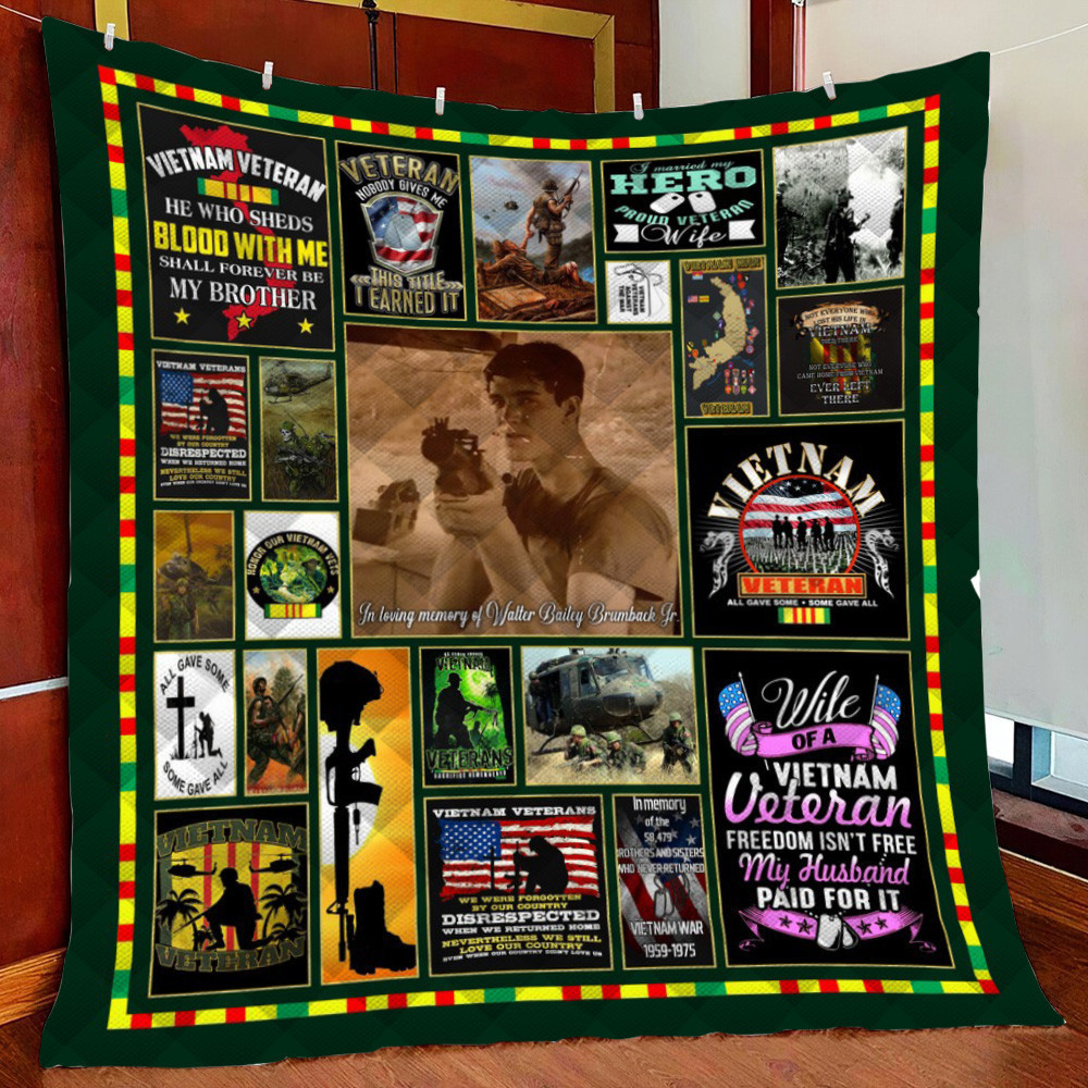 Vietnam Veteran Fleece Blanket Quilt Blanket