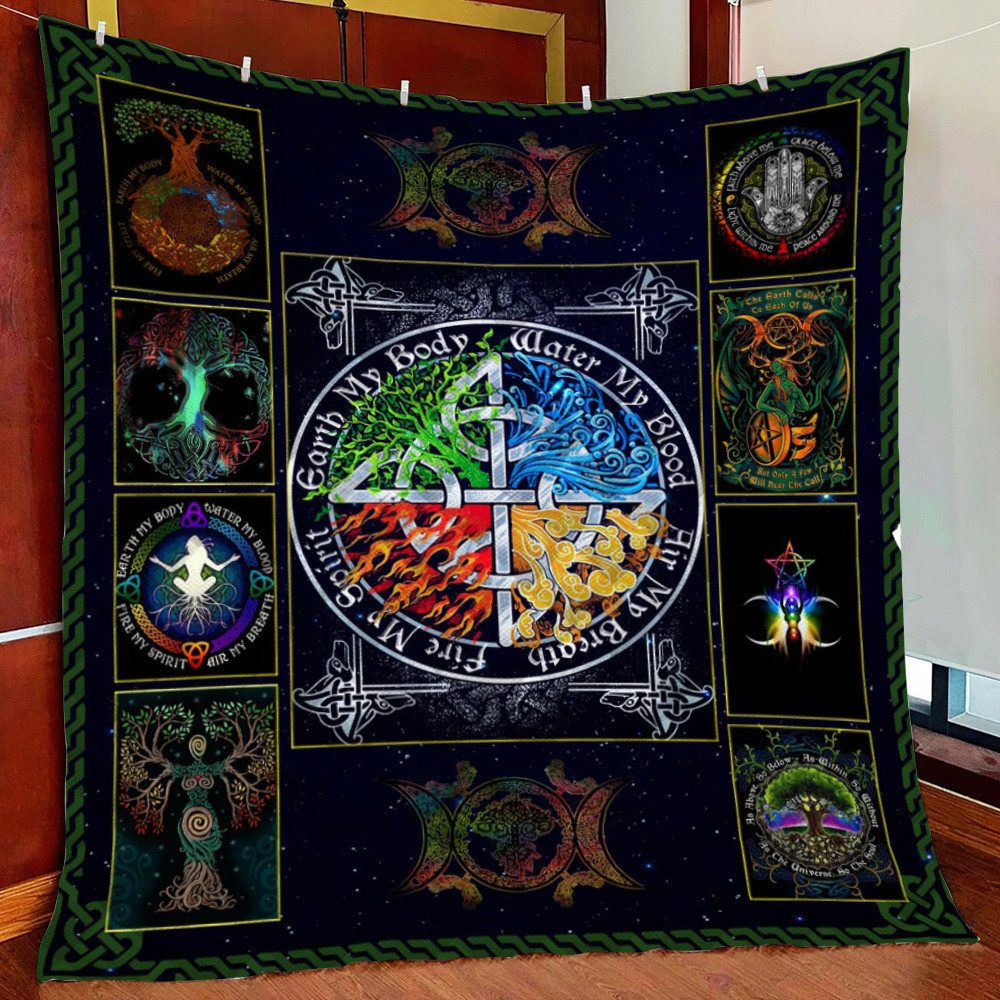 The Four Elem Fleece Blanket Quilt Blanket