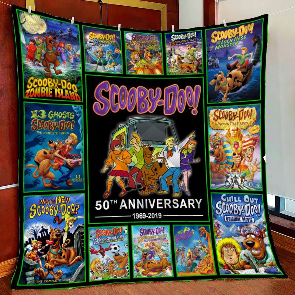Scooby Doo 50Th Anniary All Movieter Fleece Blanket Quilt Blanket