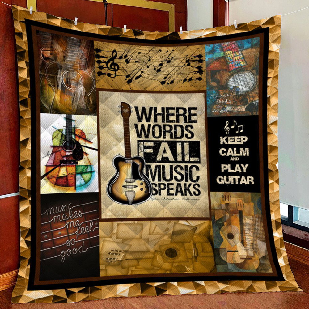 Guitar Fleece Blanket Quilt Blanket