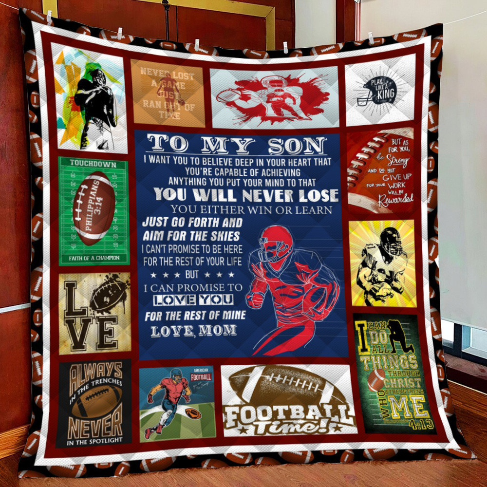 To on American Football Fleece Blanket Quilt Blanket