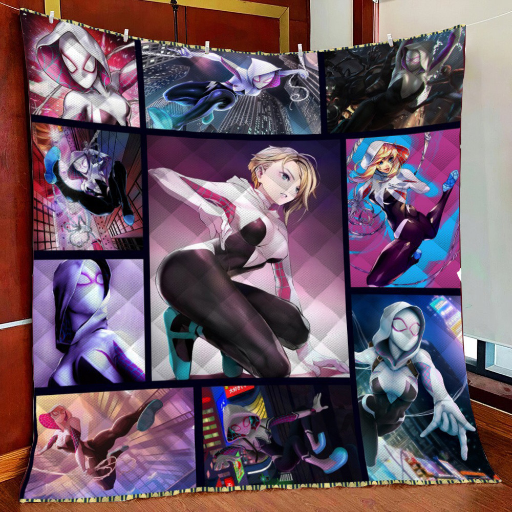 Spider Woman Gwen Fleece Blanket Quilt Blanket