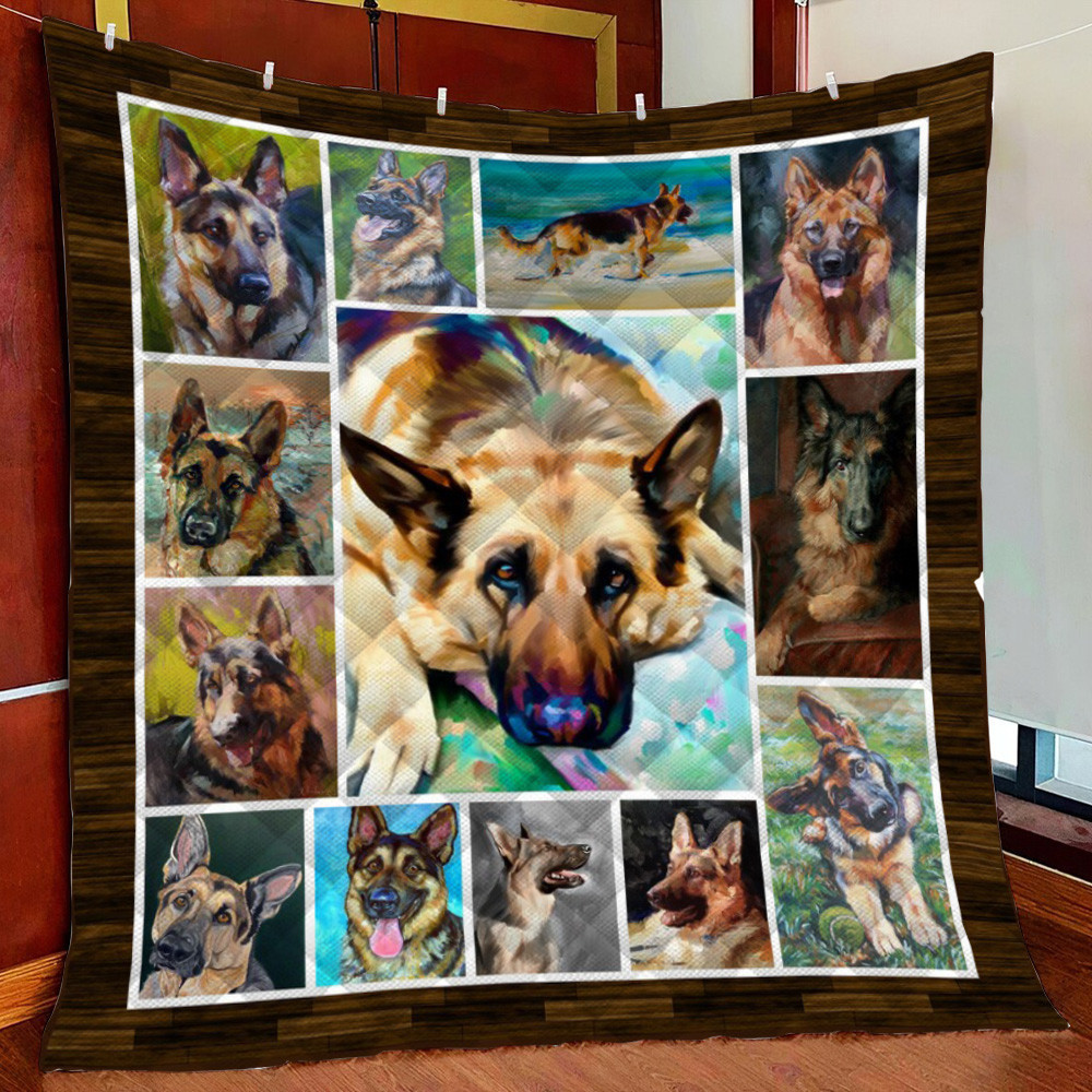 Germhepherd Dog Fleece Blanket Quilt Blanket