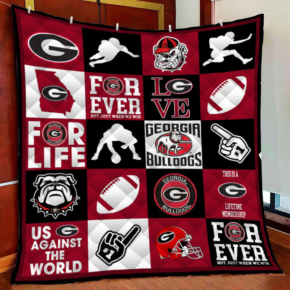 Georgia Bull Fleece Blanket Quilt Blanket For Bed