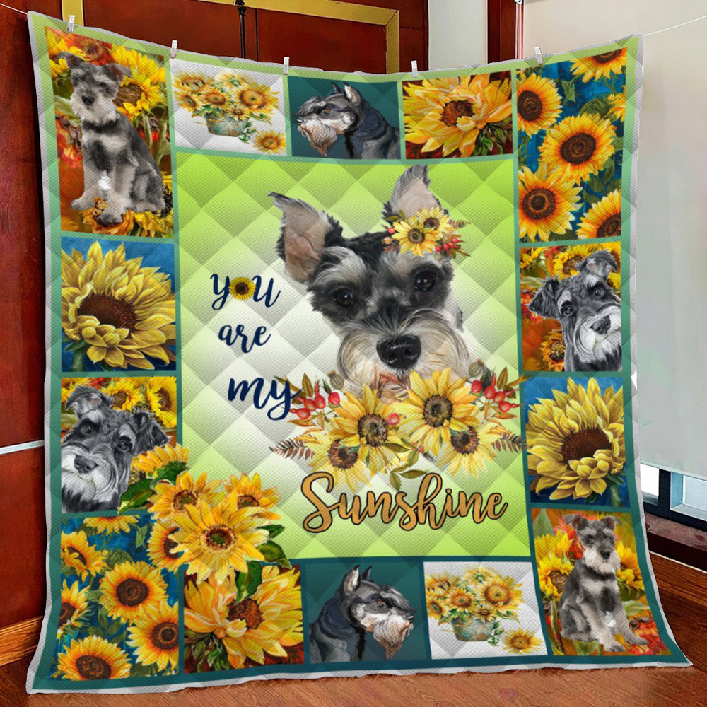 Schnauzer Dog Fleece Blanket Quilt Blanket