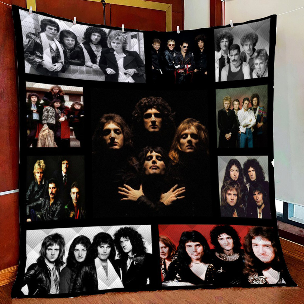 Queen Band Patchwork Fleece Blanket Quilt Blanket For Bed