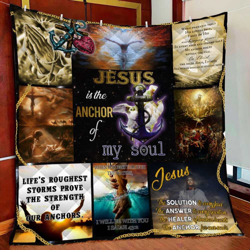 J Is My Anchor Fleece Blanket Quilt Blanket