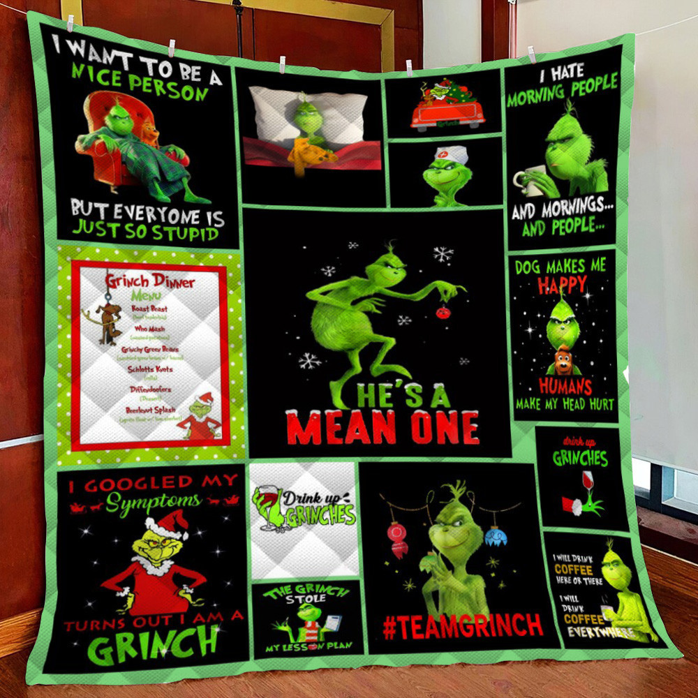 The Grinch 2018t M Im And Qu Fleece Blanket Quilt Blanket