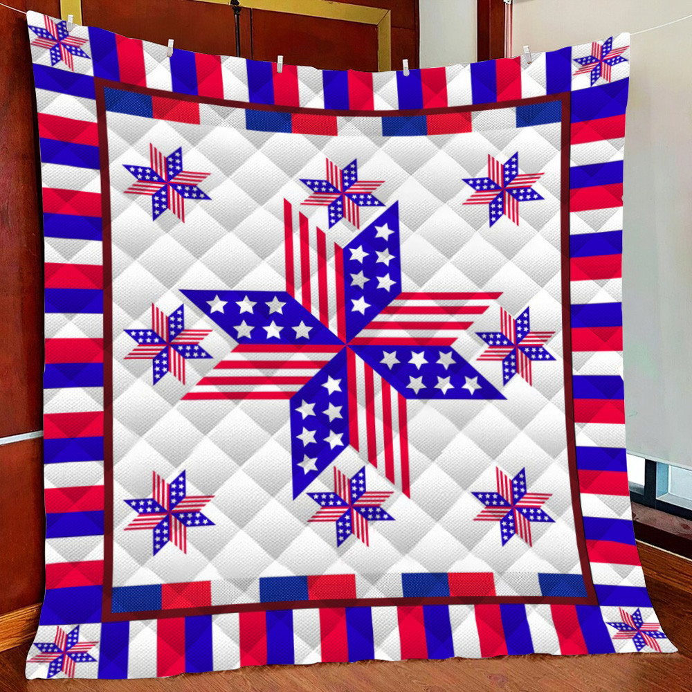 Patriotic Fleece Blanket Quilt Blanket