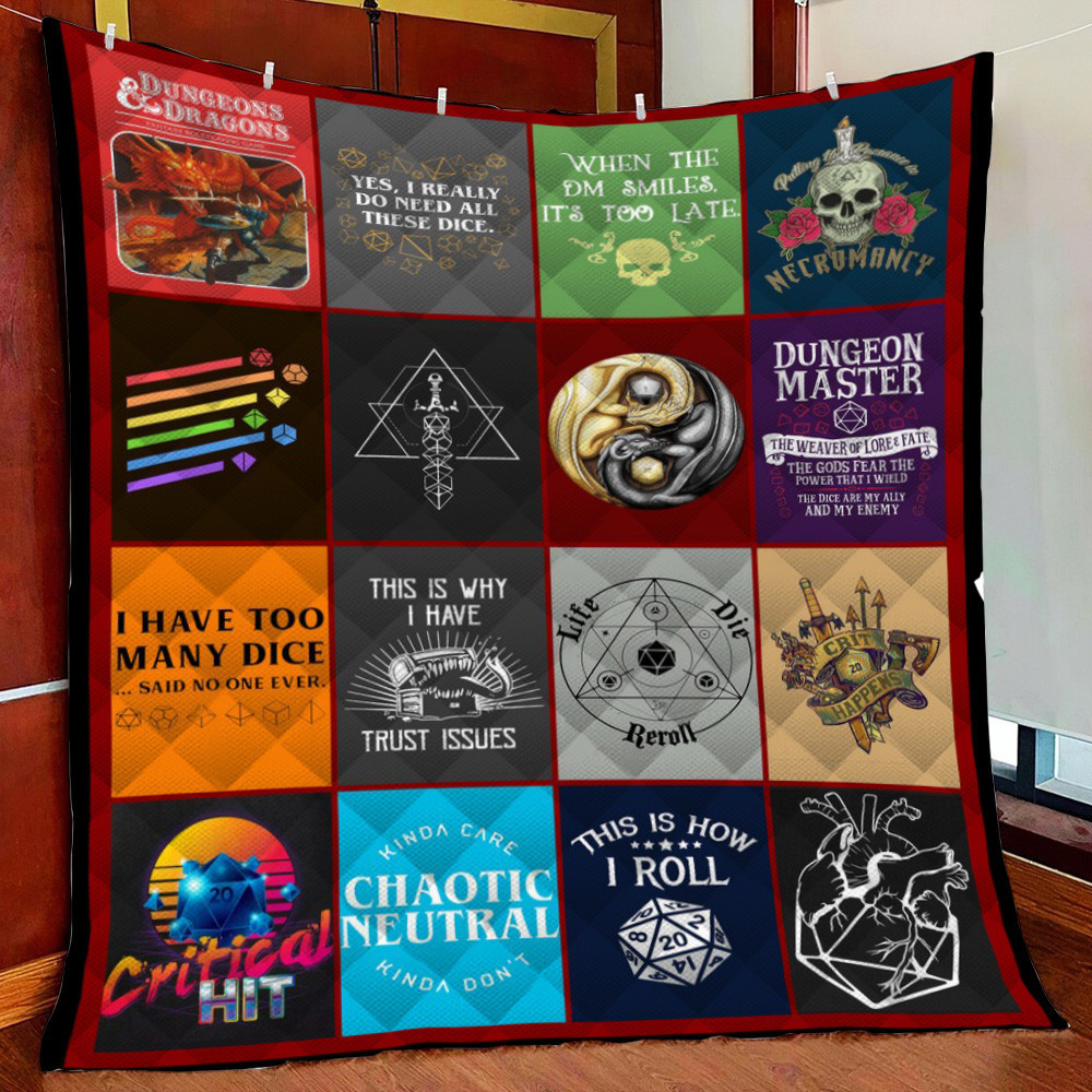 Dung And Dra Collage Fleece Blanket Quilt Blanket