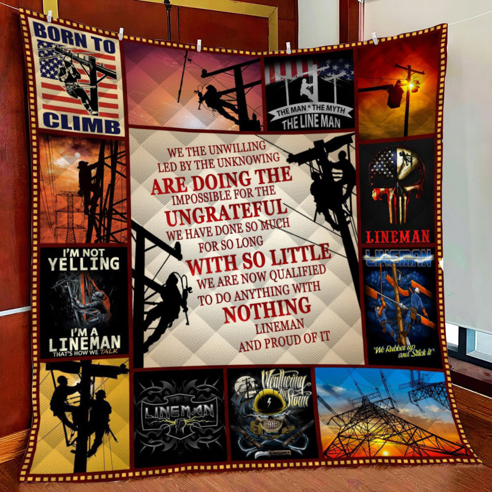Lineman Fleece Blanket Quilt Blanket For Bed