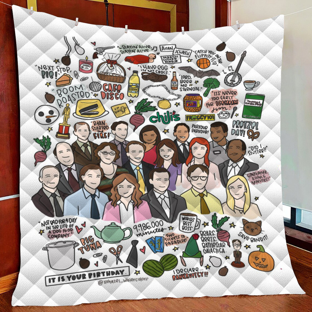 The Office Funny Im Chibifleece Blanket Quilt Blanket