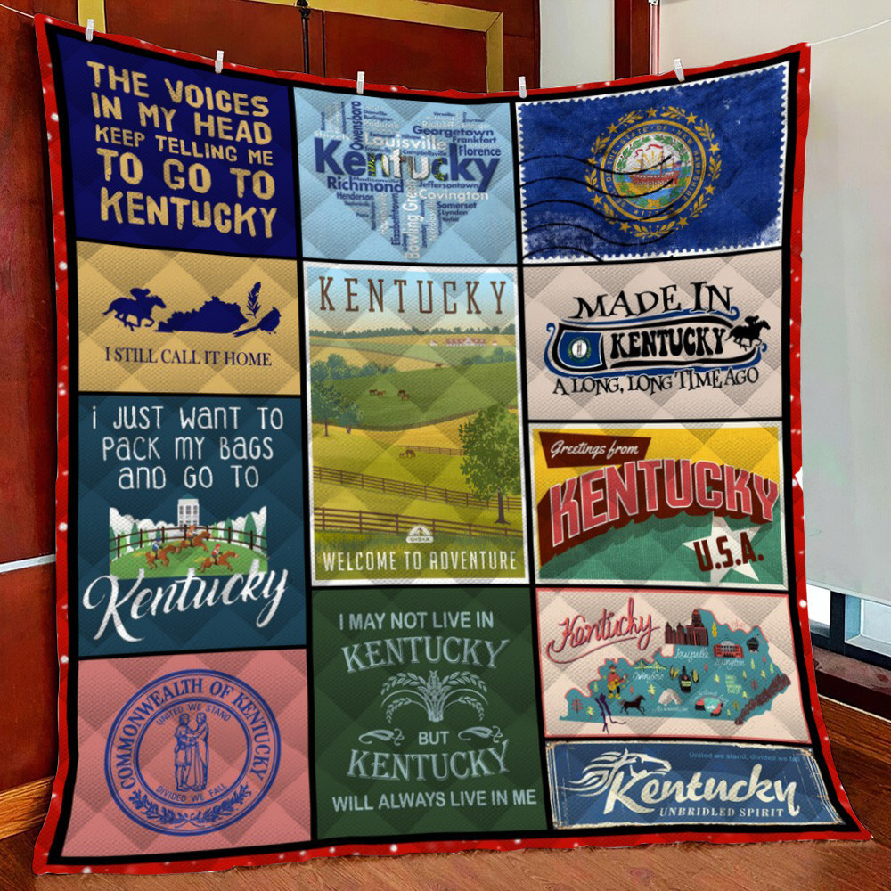 Kentucky Ver1 Fleece Blanket Quilt Blanket