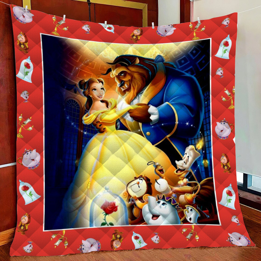Beauty And The t Fleece Blanket Quilt Blanket