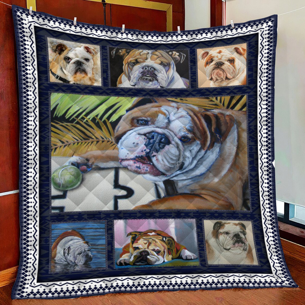 Bulldog Fleece Blanket Quilt Blanket