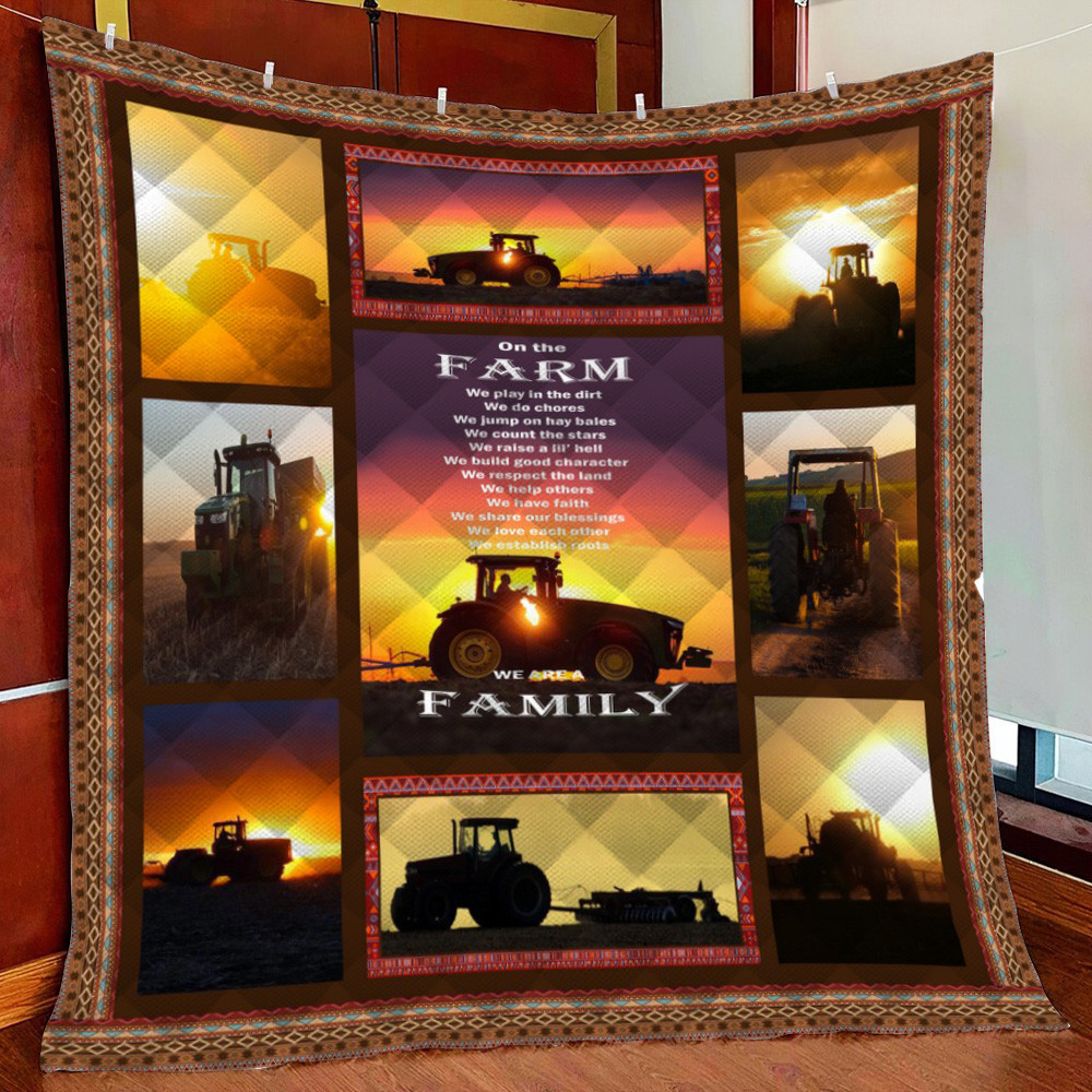 Tractor Fleece Blanket Quilt Blanket
