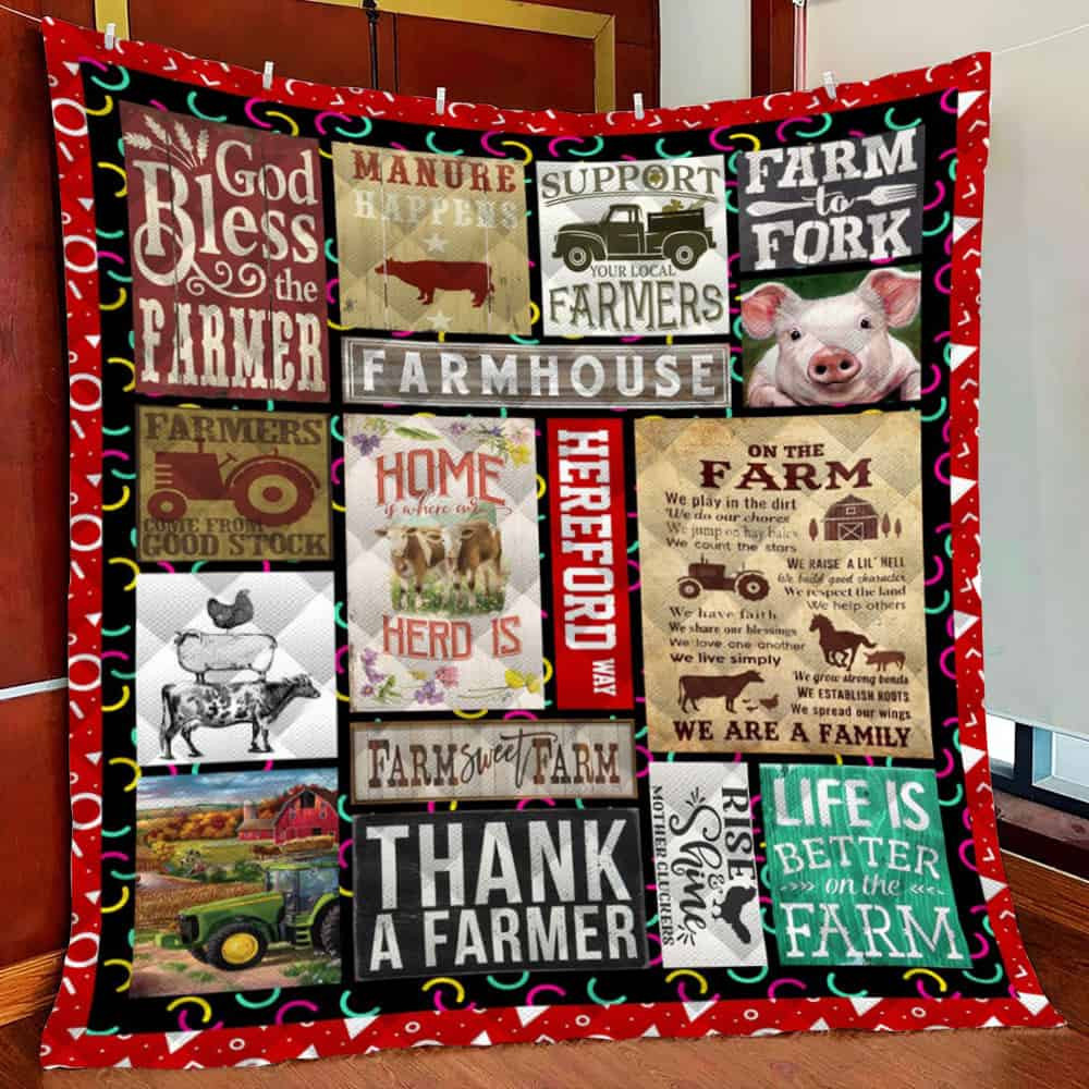 Farm e Fleece Blanket Quilt Blanket