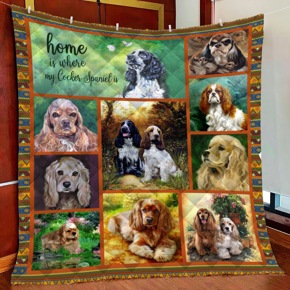 Cockpaniel 10 Fleece Blanket Quilt Blanket