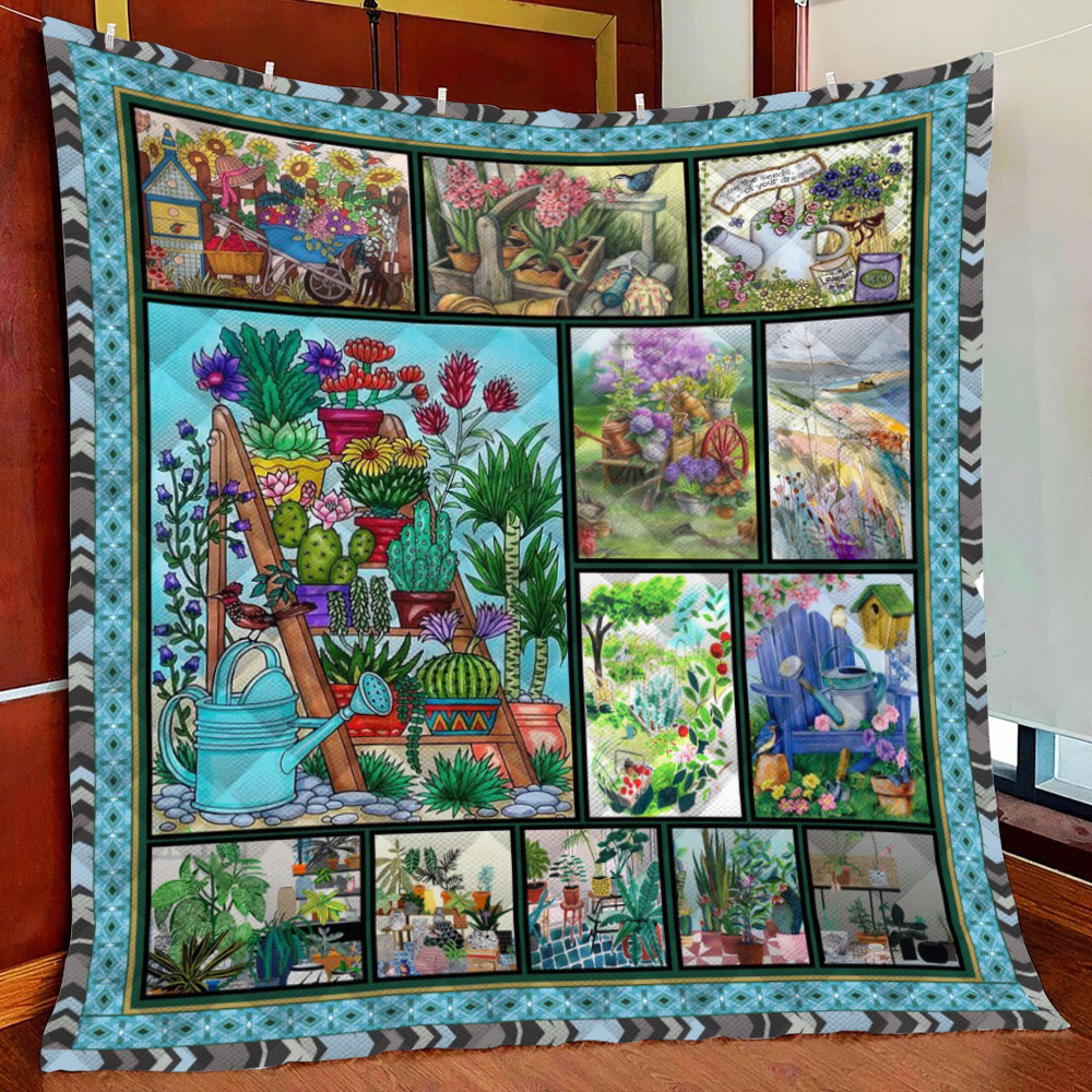 Garden 2 Fleece Blanket Quilt Blanket