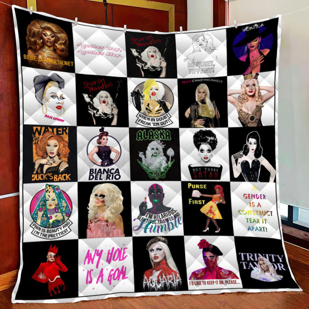 Rupau Drag Racehirt Fleece Blanket Quilt Blanket