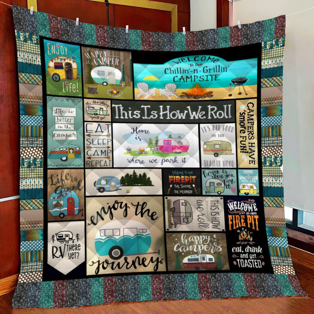 Happy Cam Fleece Blanket Quilt Blanket