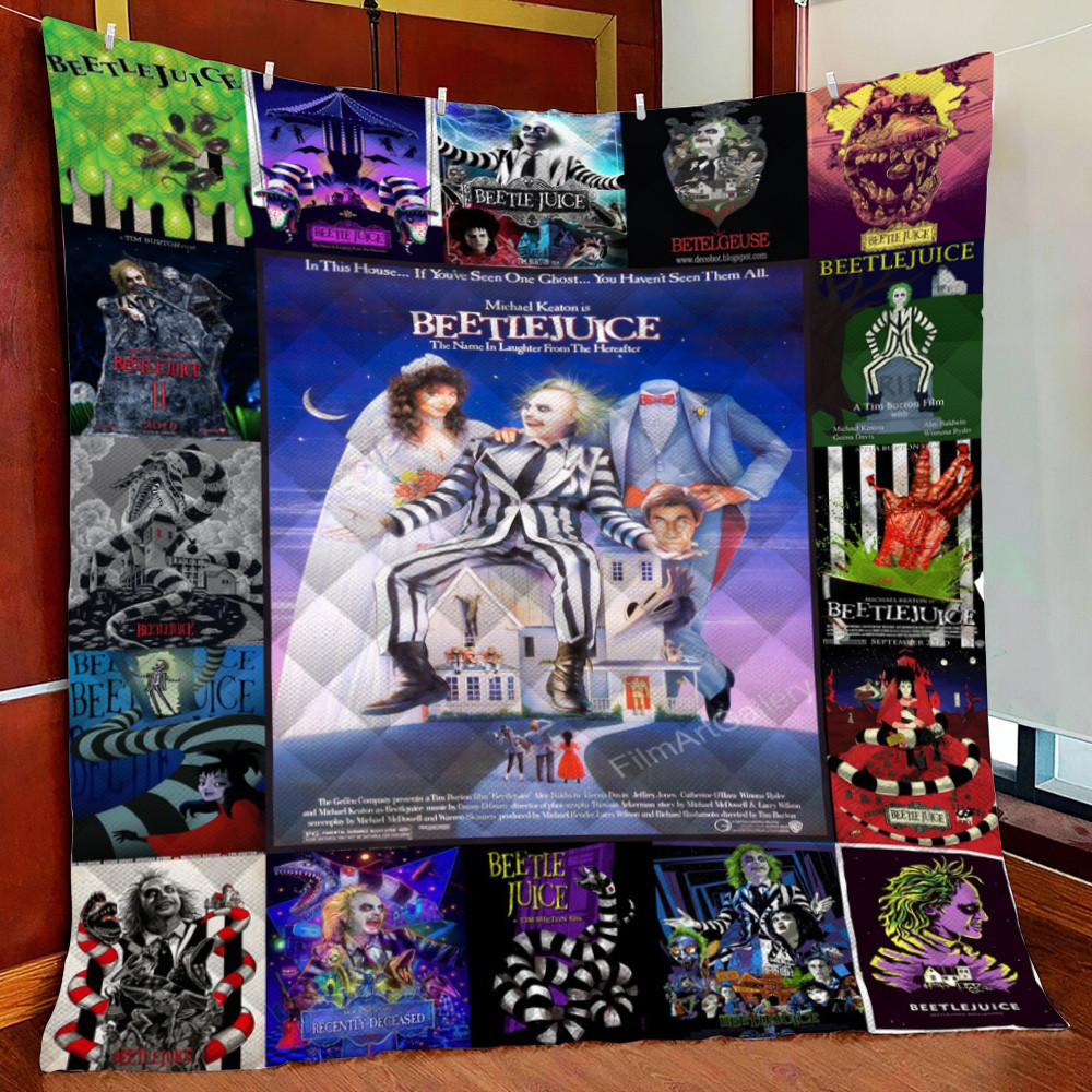 Beetlejuice Fleece Blanket Quilt Blanket