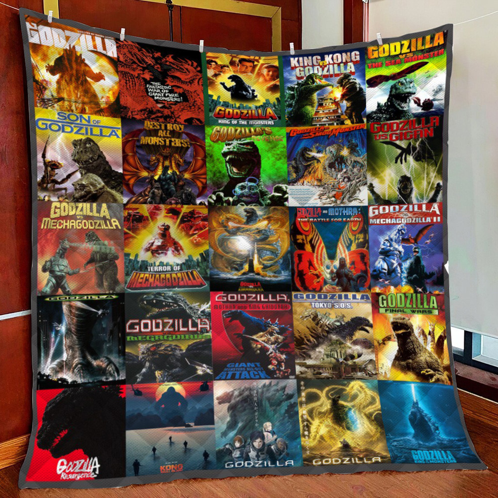 Godzilla Fleece Blanket Quilt Blanket
