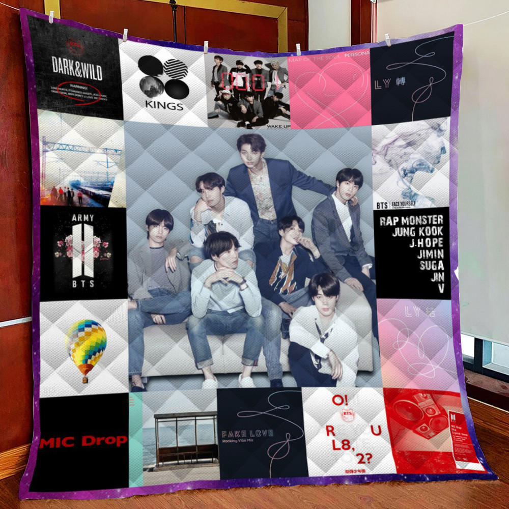 Bts Fleece Blanket Quilt Blanket