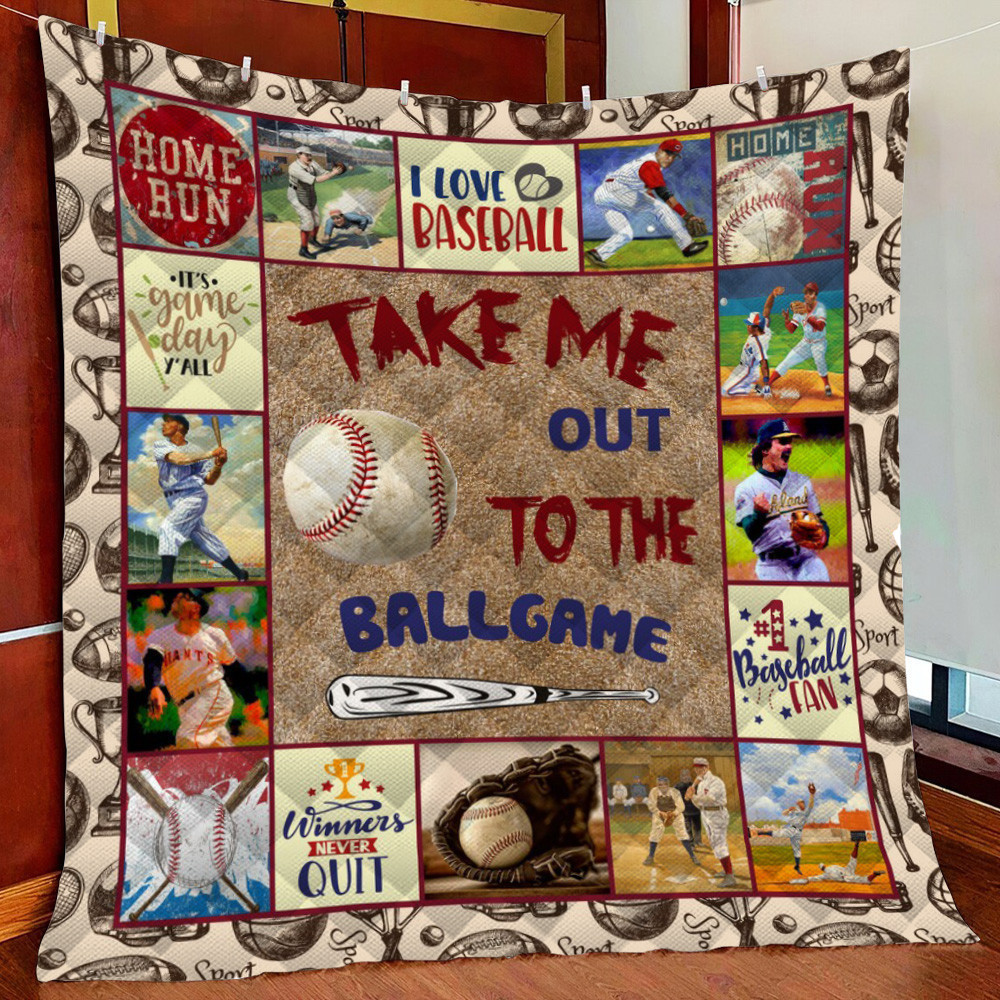 Baseball Home Run Fleece Blanket Quilt Blanket