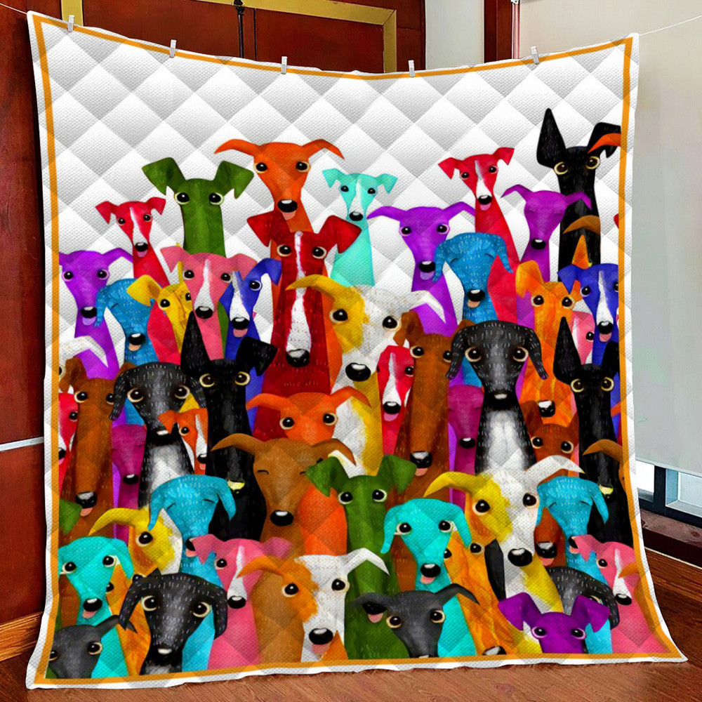 Greyhound Dog Fleece Blanket Quilt Blanket