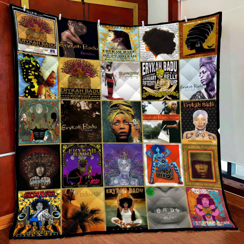 Erykah Badu Fleece Blanket Quilt Blanket