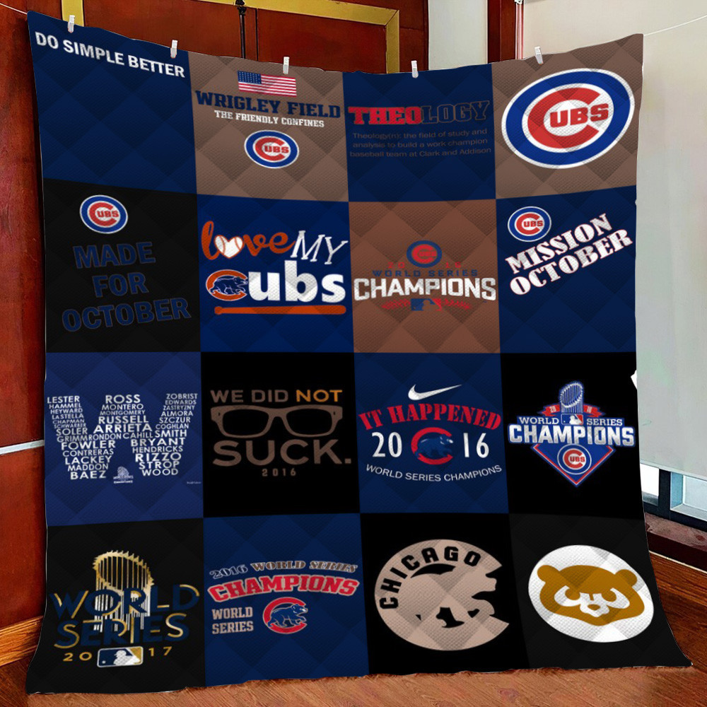 Chicago Ver1 Fleece Blanket Quilt Blanket