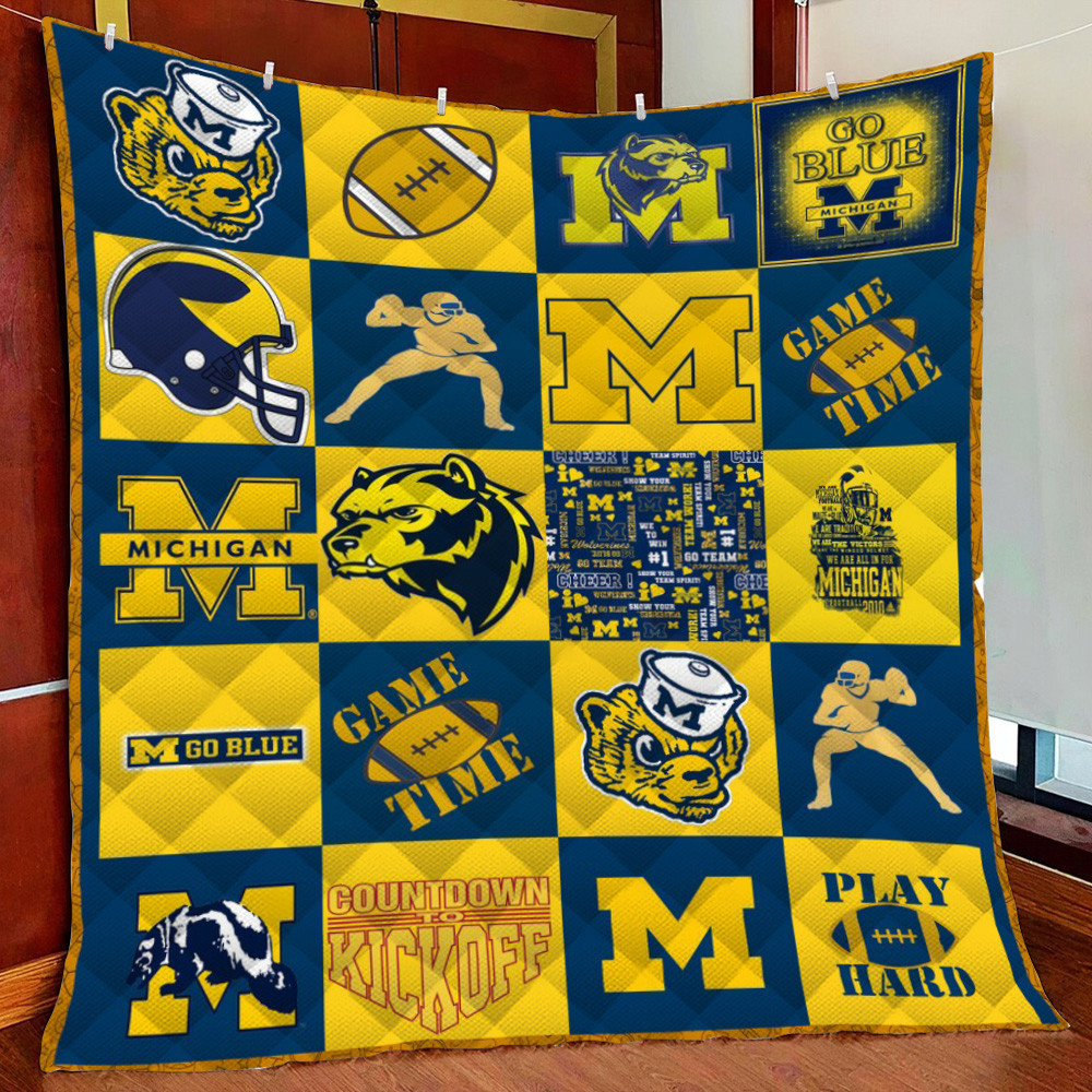 Michigan Wolver Fleece Blanket Quilt Blanket