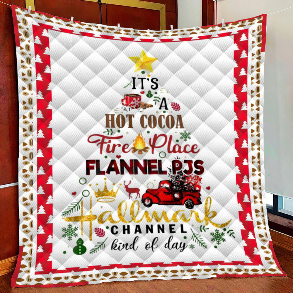 Hallmark Channel C Santa Fleece Blanket Quilt Blanket