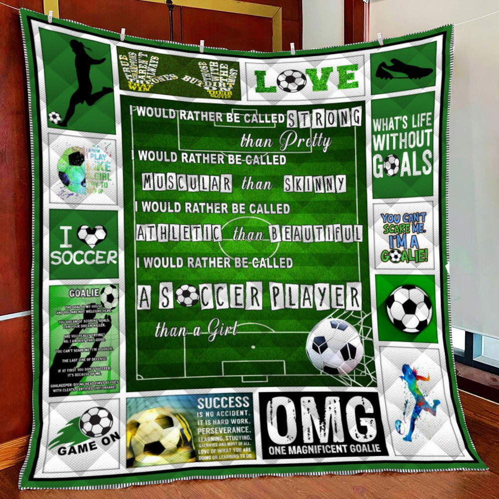 Soccer Ver5 Fleece Blanket Quilt Blanket