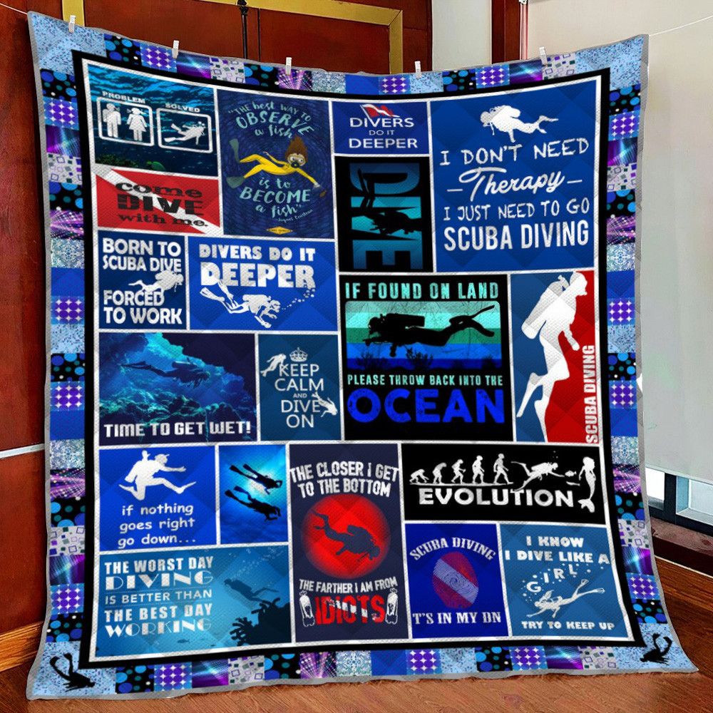 Born cuba Dive Fleece Blanket Quilt Blanket