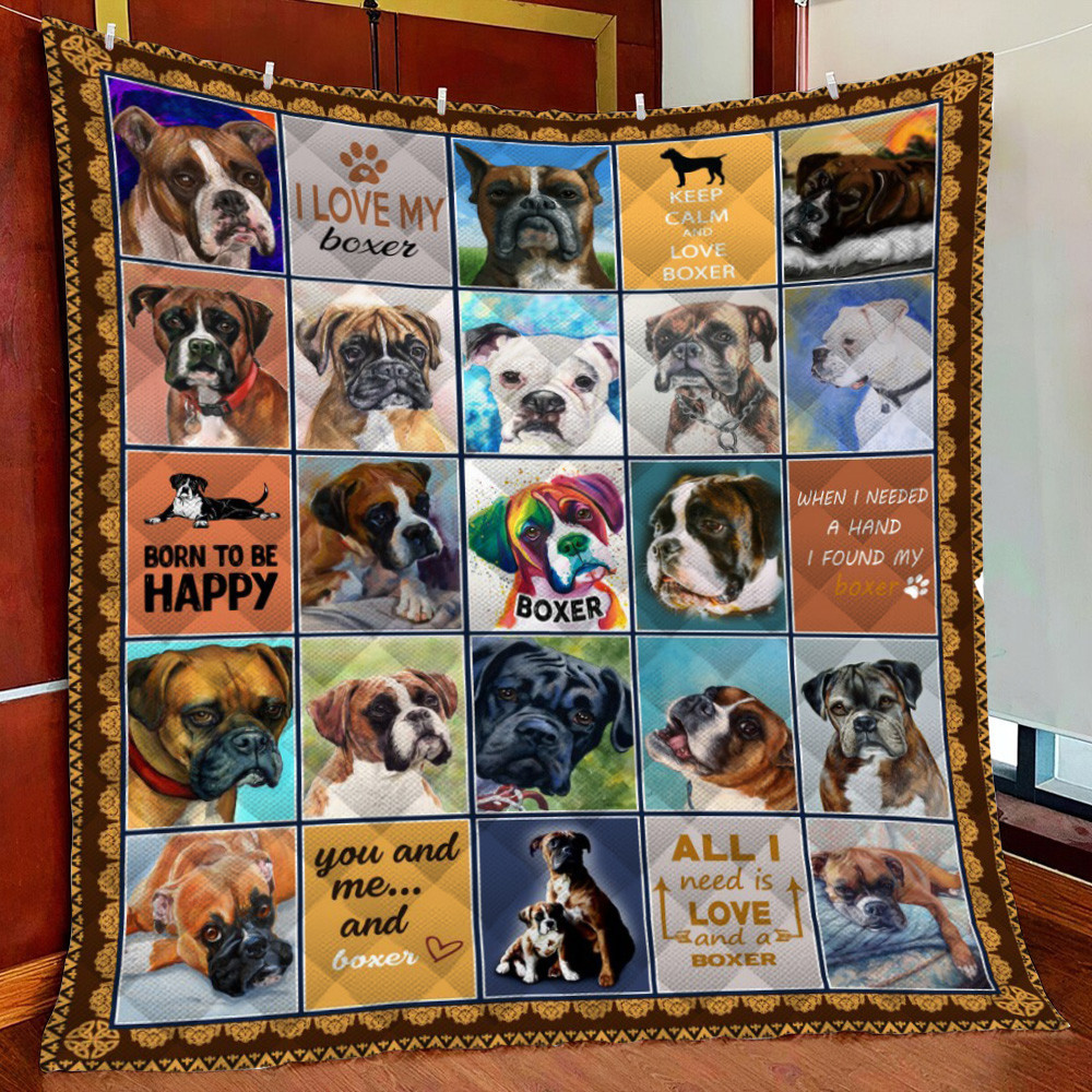 Chqda26003 Boxer Fleece Blanket Quilt Blanket