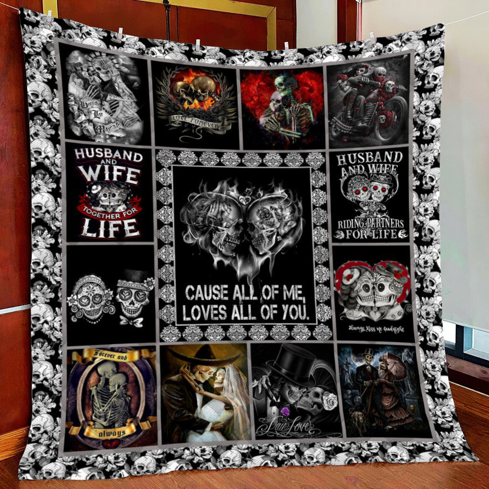 Husband And Wife Together For Life Fleece Blanket Quilt Blanket