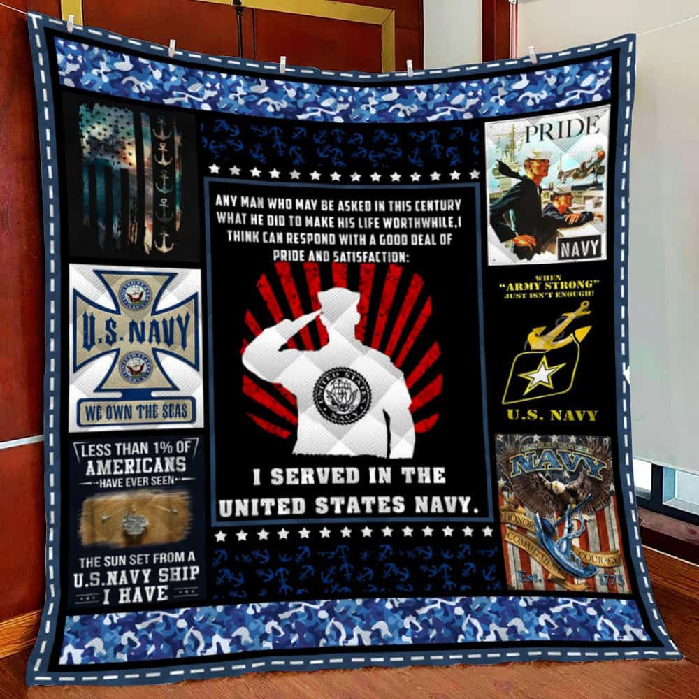 Unitt Navy Fleece Blanket Quilt Blanket