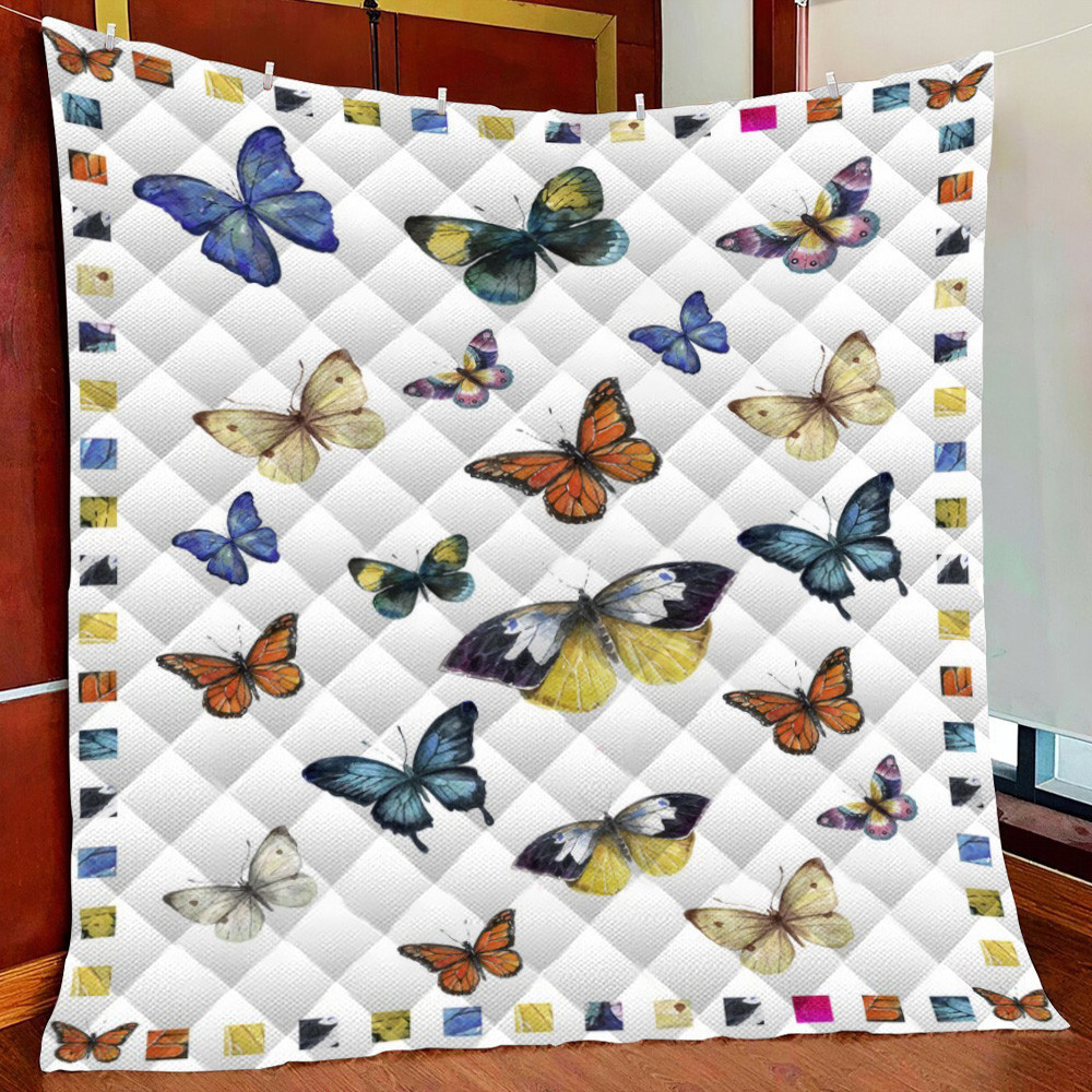 Butterfly Fleece Blanket Quilt Blanket