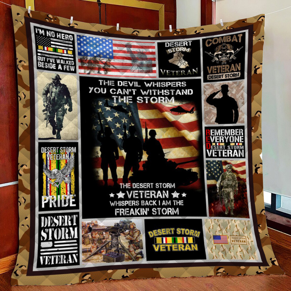 Desetorm Veteran Fleece Blanket Quilt Blanket
