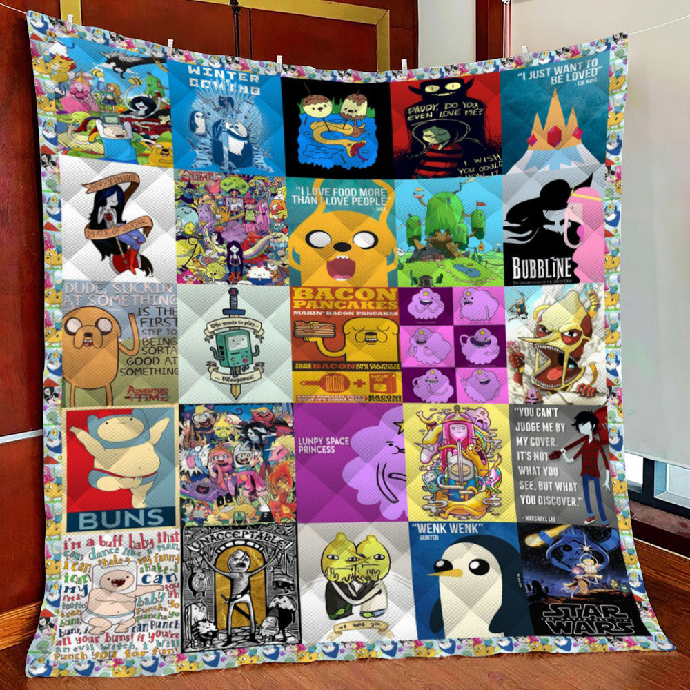 Adventure Time Fleece Blanket Quilt Blanket