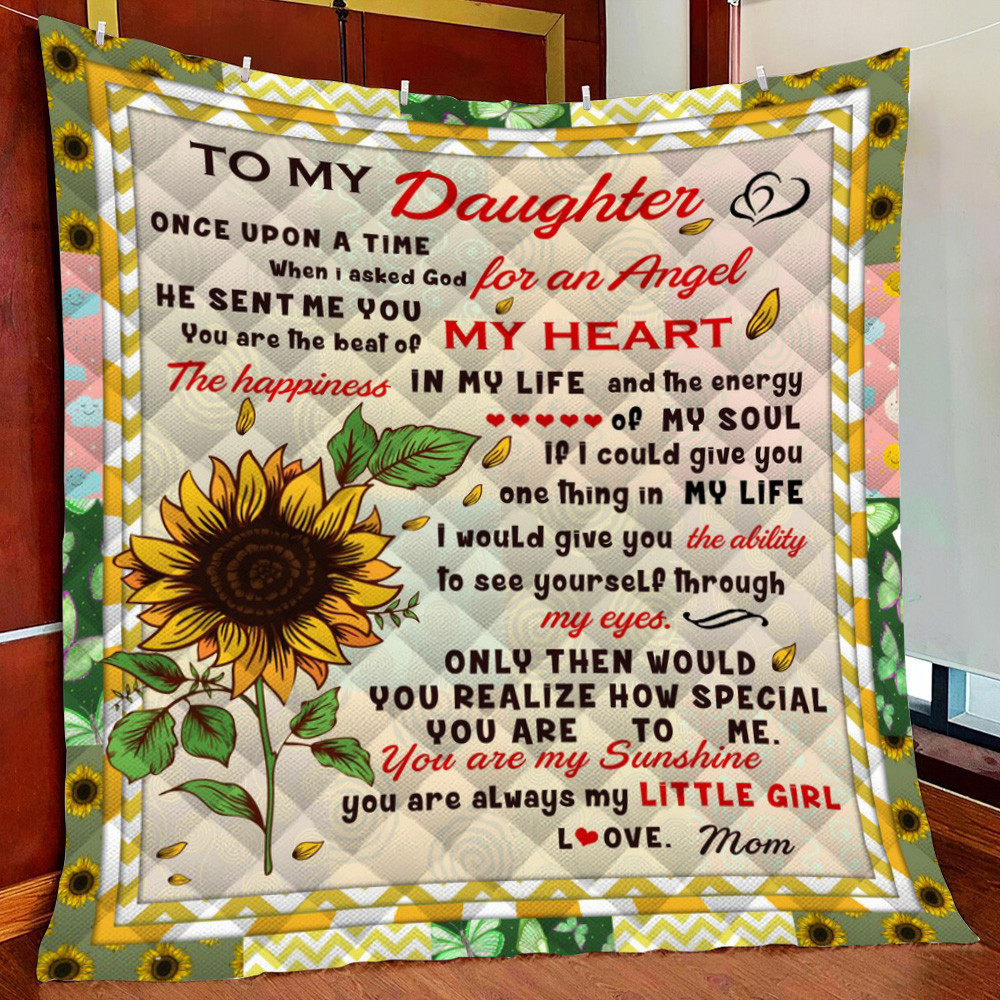 My Daughter unshine Fleece Blanket Quilt Blanket